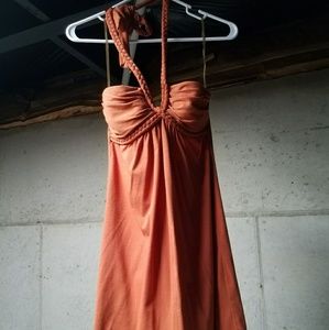 Orange halter top dress